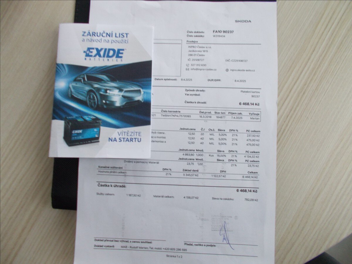 Škoda Superb Sedan / Limuzína 2,0 l 110 kw