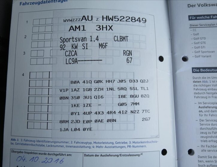 Volkswagen Golf Sportsvan Kombi 1,4 l 92 kw