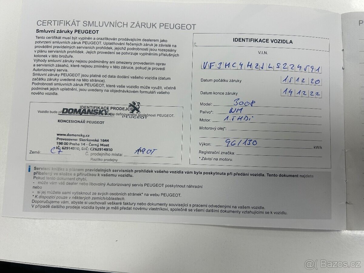 Peugeot 3008 SUV / Terénní 0,0 96 kw