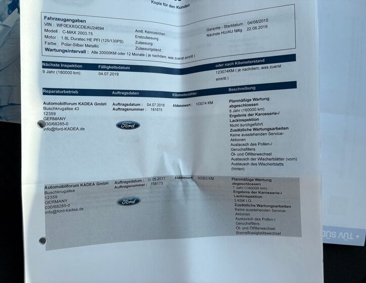 Ford C-MAX Kombi 1,8 l 92 kw