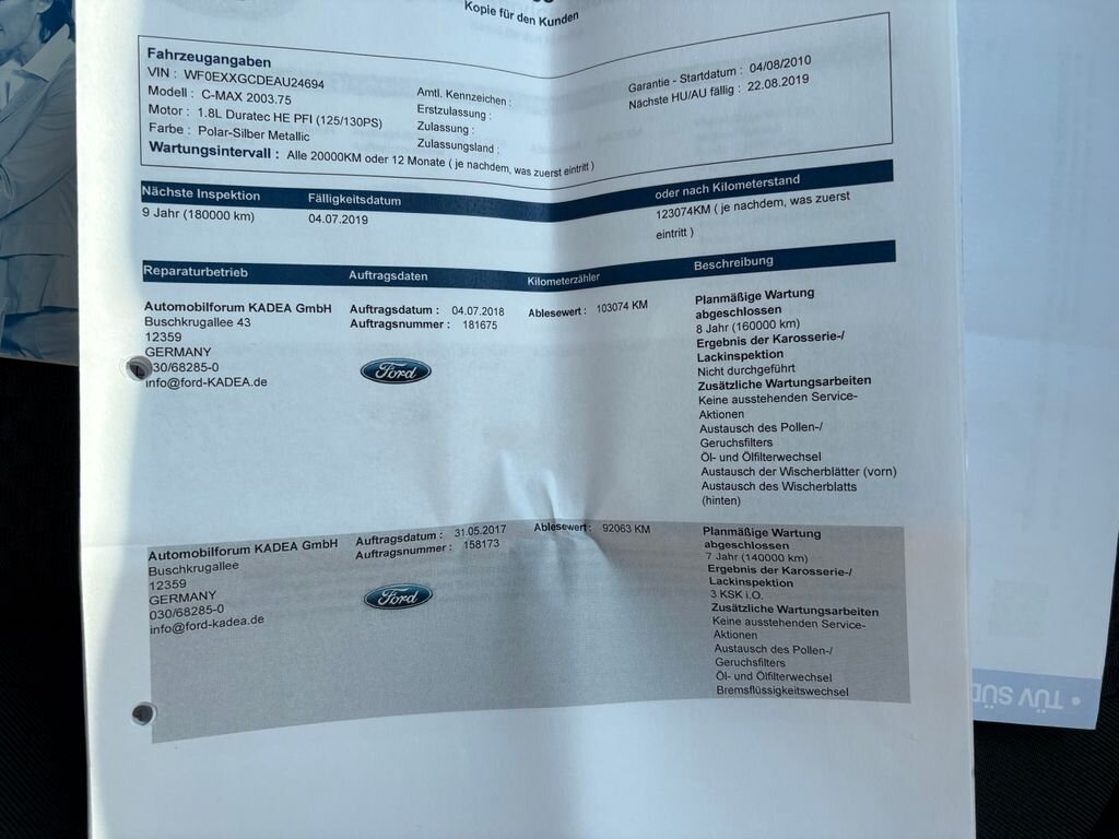 Ford C-MAX Kombi 1,8 l 92 kw